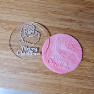 Merry Christmas Cookie Stamp | Christmas Fondant Debosser | Santa | Xmas Cookie Stamp | Fondant Stamp | Debosser | Embosser l Christmas
