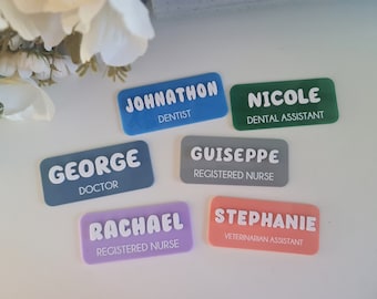 Personalised Name Badge | Medical Name Badge| Custom Magnetic Name Tag | Colourful | Name Badge | doctor | nurse | hospital | educator