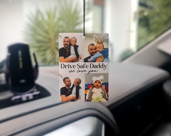Personalised Photo Car Mirror Charm: UV Printed Acrylic Car Ornament,