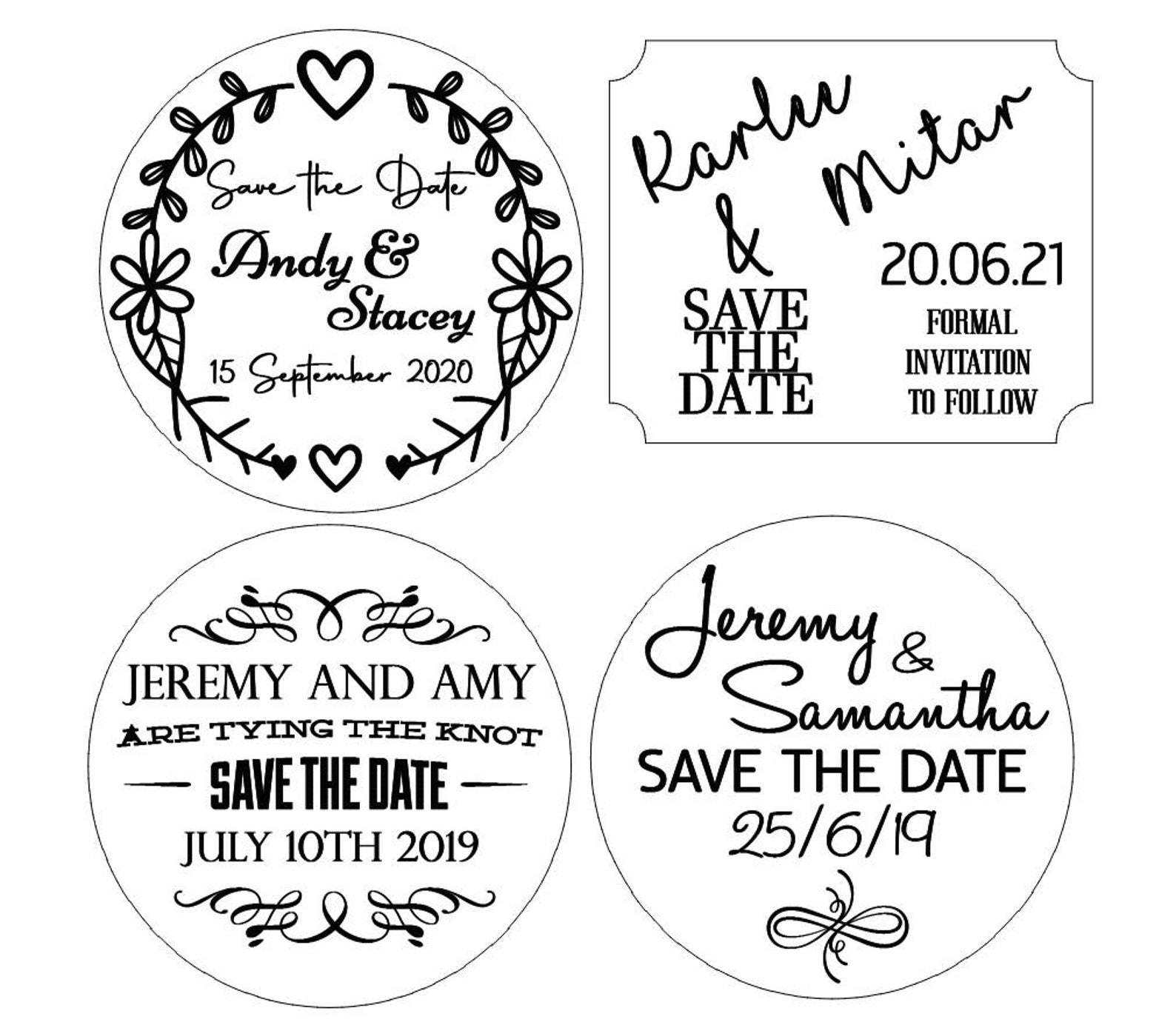 Wedding Save the Date Personalized Save the Date Etsy