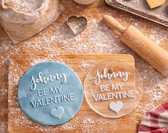 Custom Name Valentine Cookie Stamp | Love Cookie Stamp | Personalised Name | Valentines Day Fondant Stamp | Debosser | Embosser | Couples