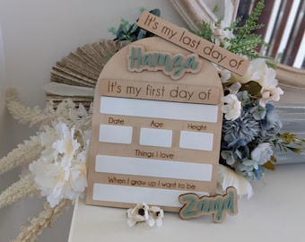 First Day/Last Day Of School Board | Personalised Board | Back to school | School Grade board | Kindy Board | Starting School sign