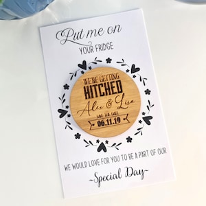 Save the Date personalised magnets | Invites | alterative Save the date | Timber Invitations | Wedding magnets |  Engagement announcement