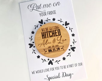 Wedding Save the date Magnets | Wedding Invitations | Event Calendar | Personalised Save the dates | Invitations | Wooden Invites |