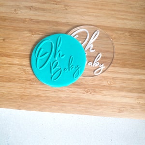 Oh Baby Cookie Stamp | Baby Fondant Debosser | Baby Shower Cookie Debosser | Baby Shower l Baby Cookie Stamp l Embosser l Fondant Stamp