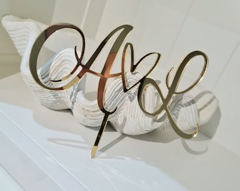 Initials Acrylic Cake topper | Free Proof Designs | Personalised Wedding Cake topper | Engagement Cake topper | Initials | Couples