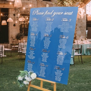 Plano de asientos para bodas / Plano de asientos acrílico / Tablero de asientos / Señalización para invitados / Señalización para eventos / Letrero para bodas / Plano de asientos 3D