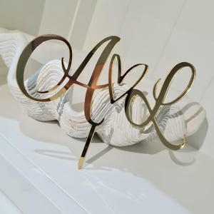 Initials Acrylic Cake topper | Free Proof Designs | Personalised Wedding Cake topper | Engagement Cake topper | Initials | Couples