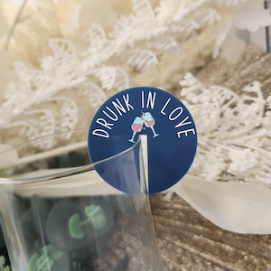 pour boissons en acrylique sans pied | Verre à cocktail | Poules | Accessoires pour boissons | Décoration de mariage | Anniversaire | Étiquettes de mariage personnalisées | Etiquettes personnalisées