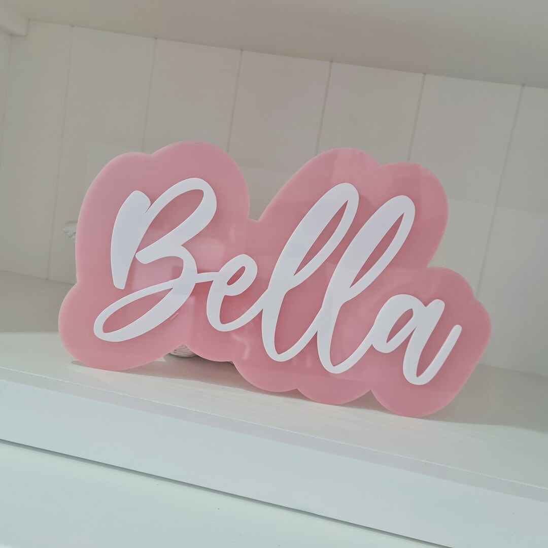 Double Layer Acrylic Name Wall Sign Personalised Name Name Etsy
