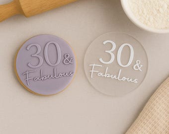 Stempel do ciastek „30 i wspaniały” | Debosser na trzydzieste urodziny