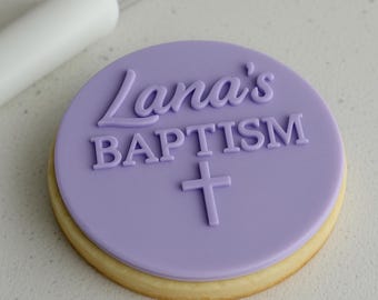 Custom Acrylic Cookie Stamp: Personalized Fondant Debosser