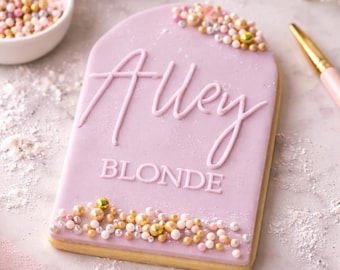 Custom Acrylic Cookie Stamp Debosser | Personalised Fondant Embosser