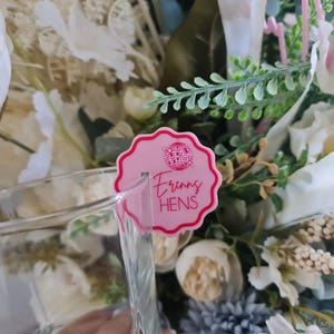 Drink Tags Acrylic Stemless | Cocktail Glass | Hens | Drink Accessories | Wedding Decor | Birthday | Custom Wedding tags | Personalised Tags