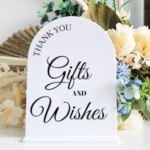 Letrero de acrílico para regalos y deseos / Letrero de libro de visitas / Libro de visitas con foto personalizado / Letrero de regalos y deseos / Letrero de boda / Letrero de buenos deseos