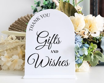 Acryl Geschenke und Wünsche Schild: Hochzeitsgästebuch Signage