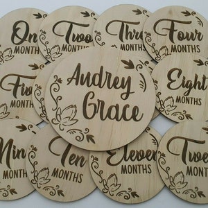 Cartes d'étape en bois naturel, Accessoires photo pour bébé, Marqueurs d'étape pour bébé, Souvenir de bébé, Cartes d'étape pour bébé, Accessoire photo, Cadeau de baby shower