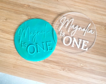 Is One Cookie Stamp l Birthday Cookie Stamp l Birthday Cookie Debosser l 1st Birthday Cookie Stamp l Personalised Cookie Stamp l Embosser