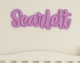 Custom Double Layer Acrylic Name Sign: Nursery Decor