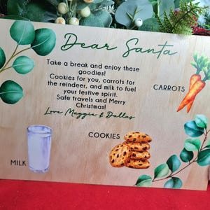 Christmas Eve Board | Christmas Eve | Treats for Santa | Santa Christmas Plate | Personalised Santa&#39;s treats board | Christmas Eve Plate