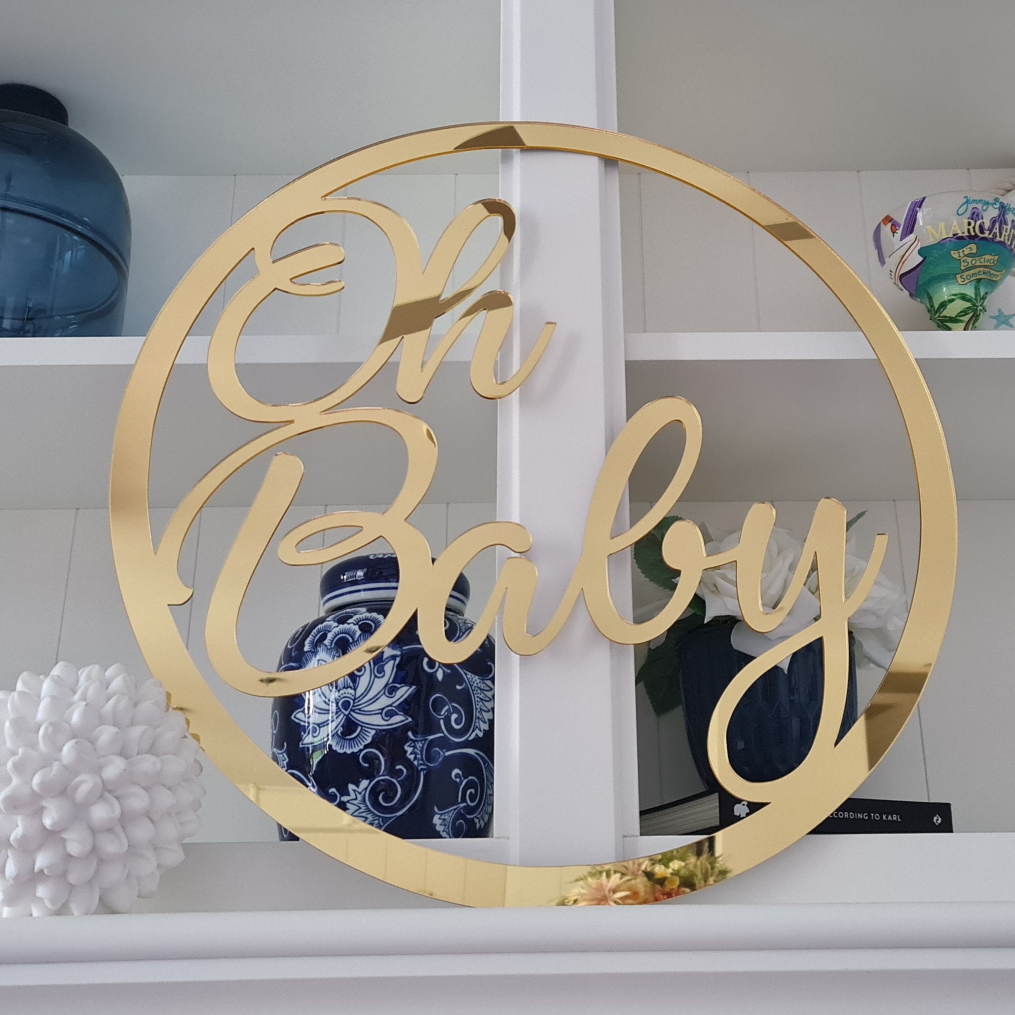 Oh baby enkellaags acryl bewegwijzering | Elegant decor | welkomstbord | babyshower | mijlpaalteken | terugval | bewegwijzering voor kinderdagverblijven |