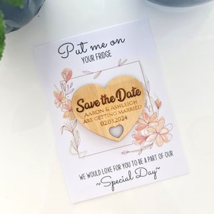 Save the Date personalised magnets | Invites | alterative Save the date | Timber Invitations | Wedding magnets |  Engagement announcement
