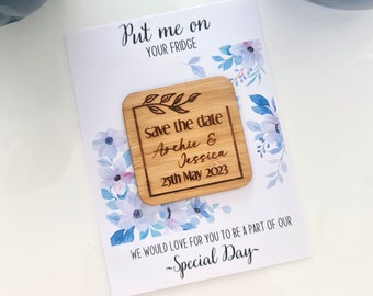 Wedding Save the date Magnets | Wedding Invitations | Event Calendar | Personalised Save the dates | Invitations | Wooden Invites |