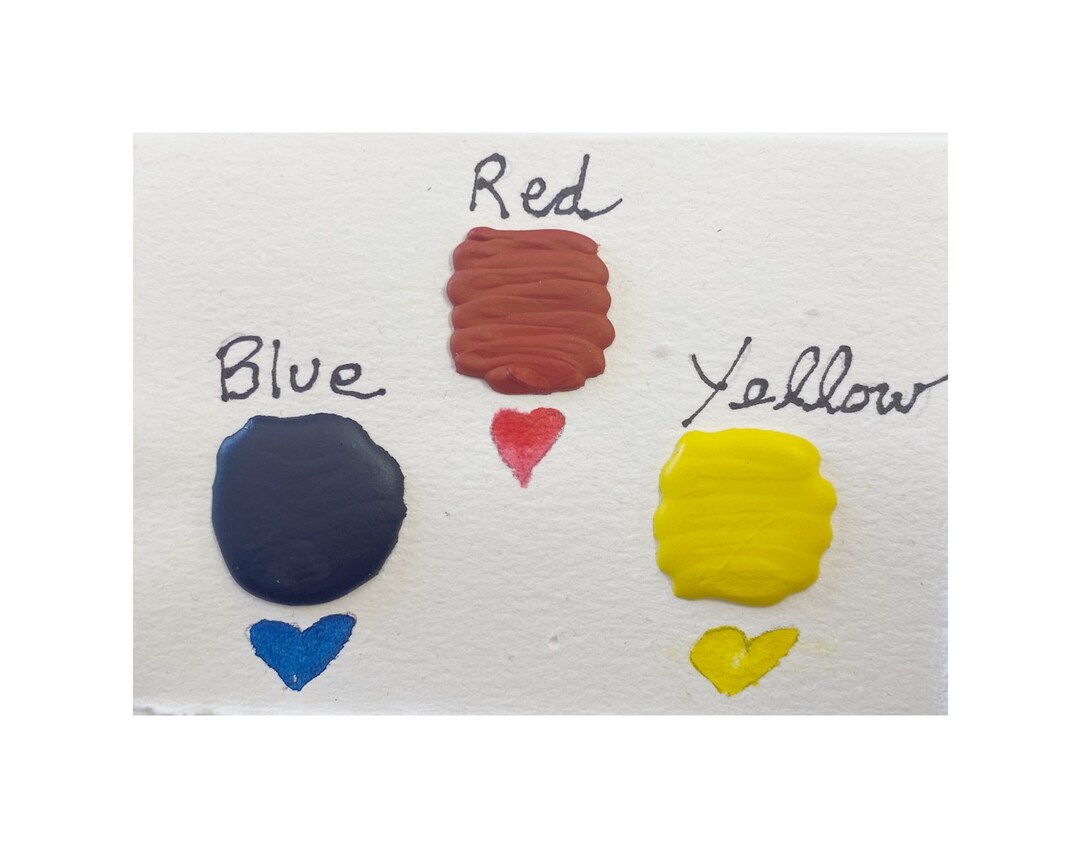 Watercolor Samples, Dots & Samples, 3 Primary Colors, Watercolor Dot ...