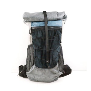 Color Sky Tyvek® 40-55L roll top outdoor hiking camping mountain BACKPACK travel waterproof eco friendly Ultralight UL Personalized Color