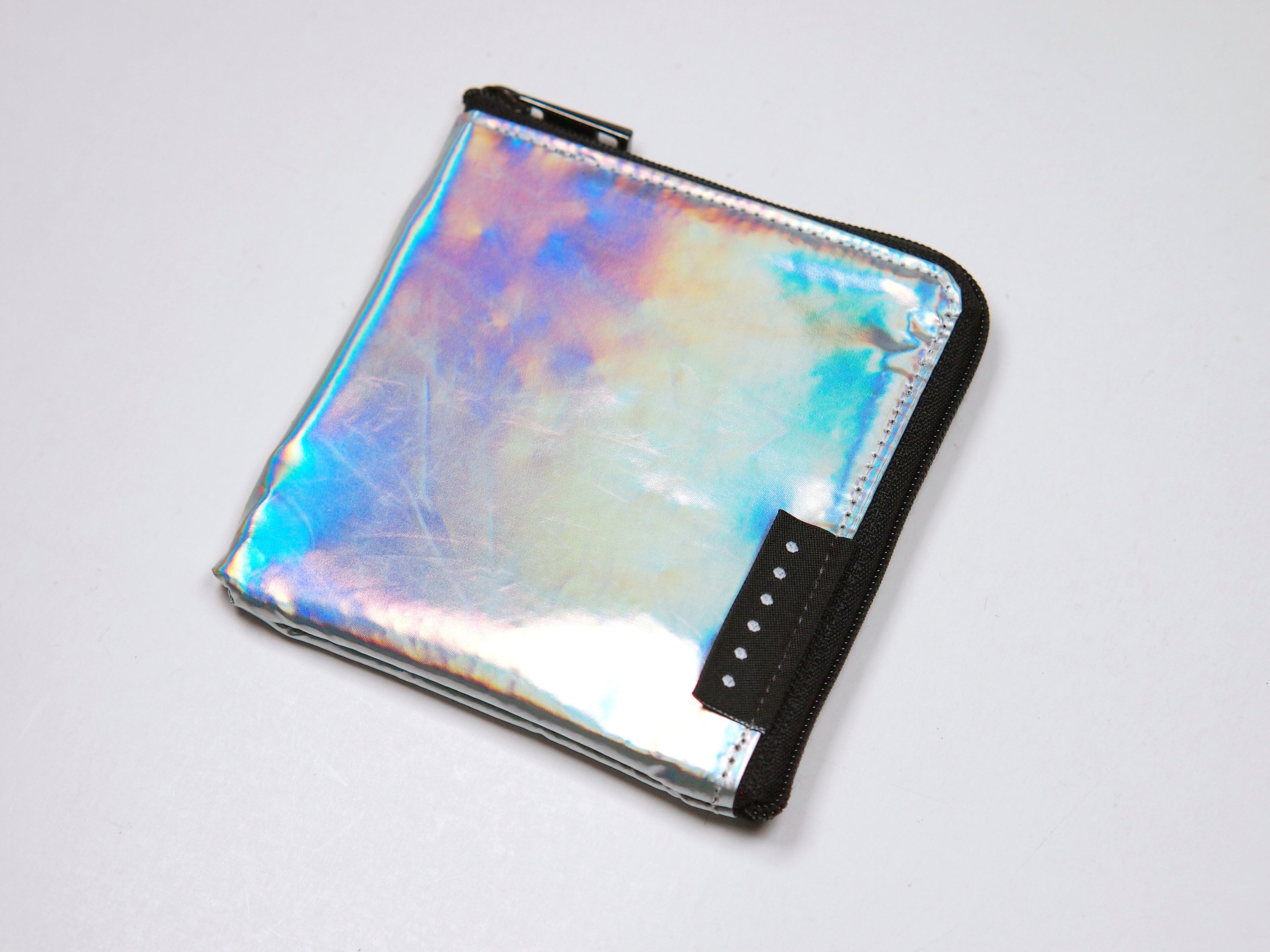 Holographic Metallic Half Zip Wallet Zip Wallet Card Wallet Etsy
