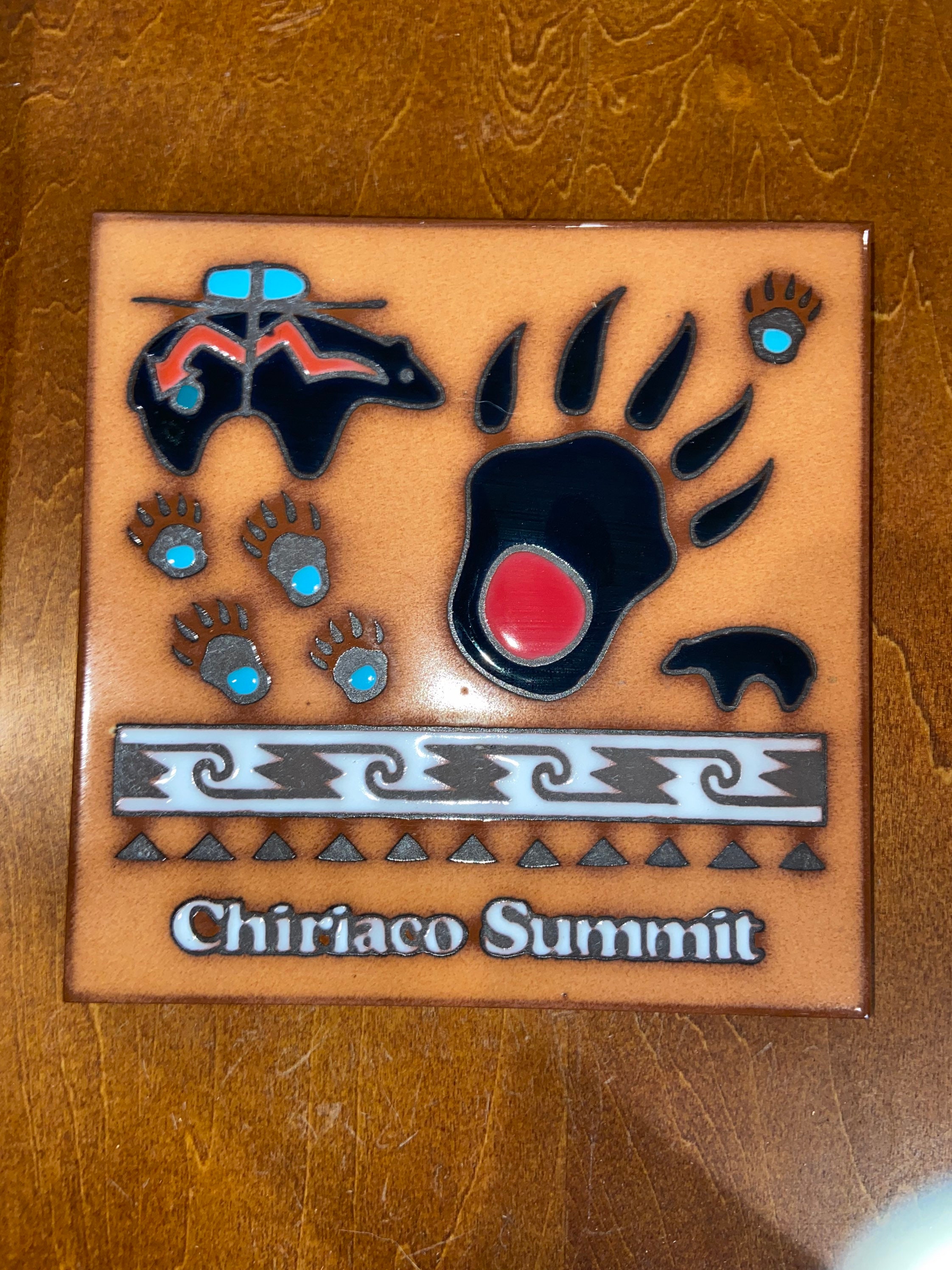 Handmade Ceramic Trivet - Bear Paw - Chiriaco Summit