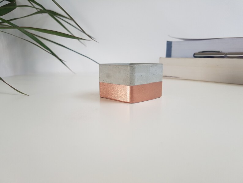 Copper and Concrete Tea Light - Etsy - Artist Cuivre Beton