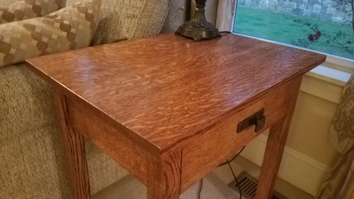 Mission Oak End Table Etsy