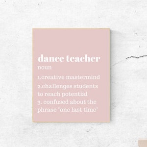 Dance Teacher Poster