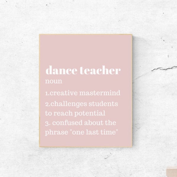 Dance Teacher Poster