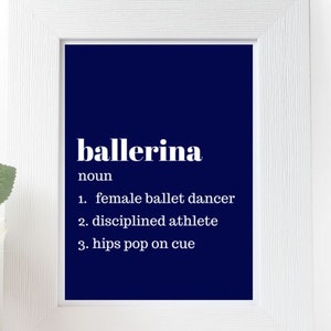 Definición de bailarina Póster