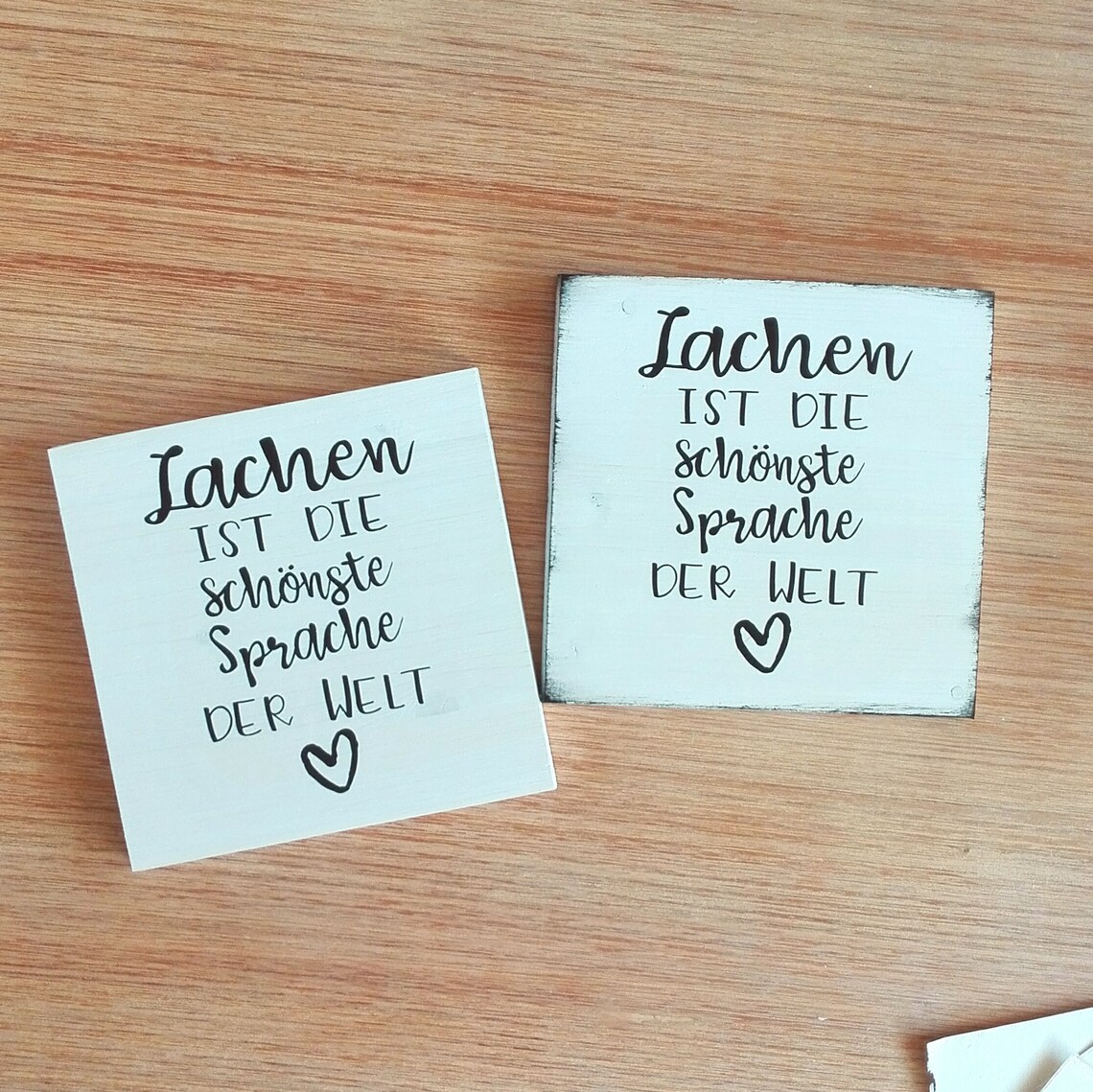 Lachen ist die schönste Sprache der Welt / Handgemachtes Deko - Etsy.de