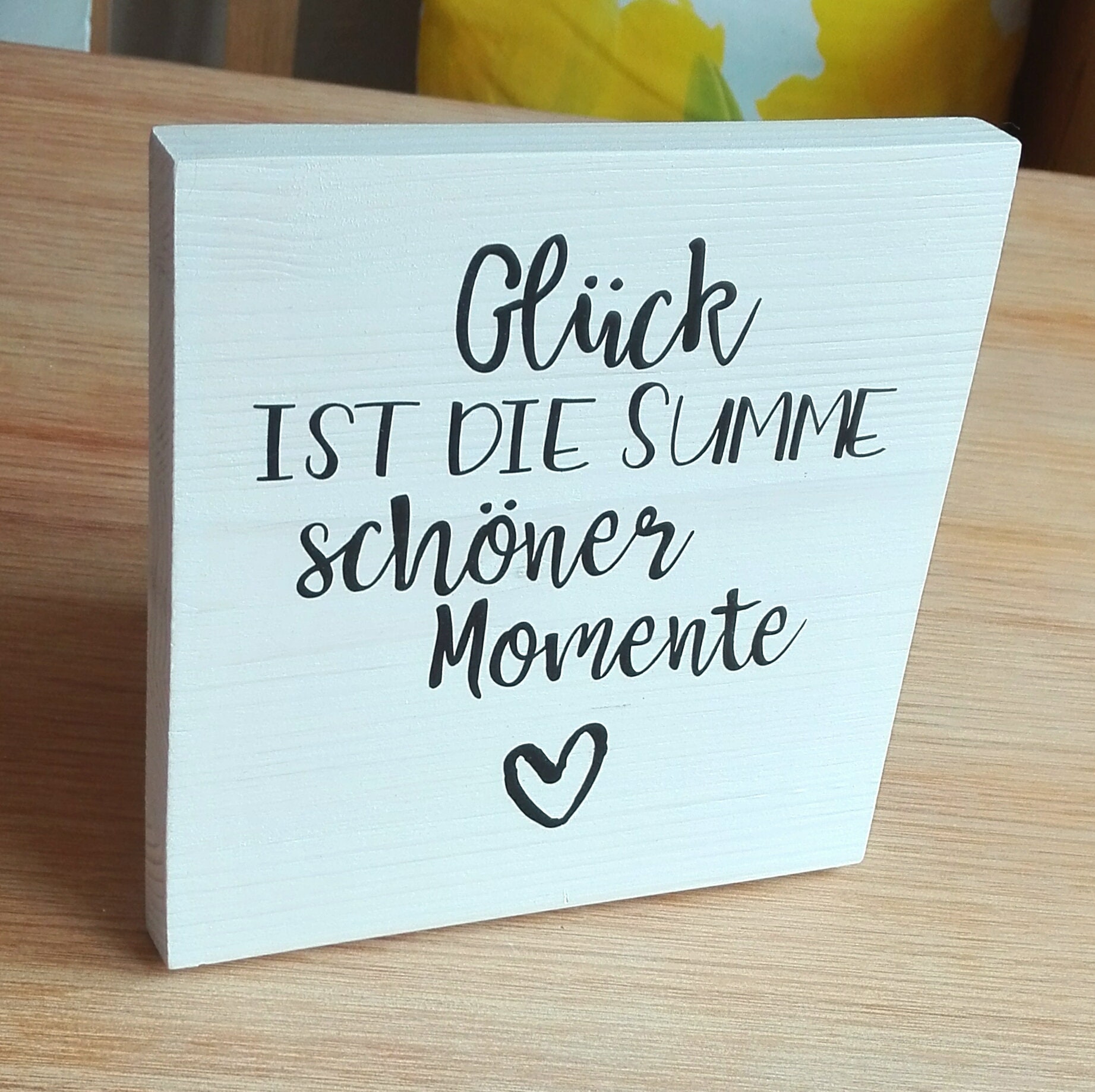 Glück ist die Summe schöner Momente / Handgemachtes Deko Etsy