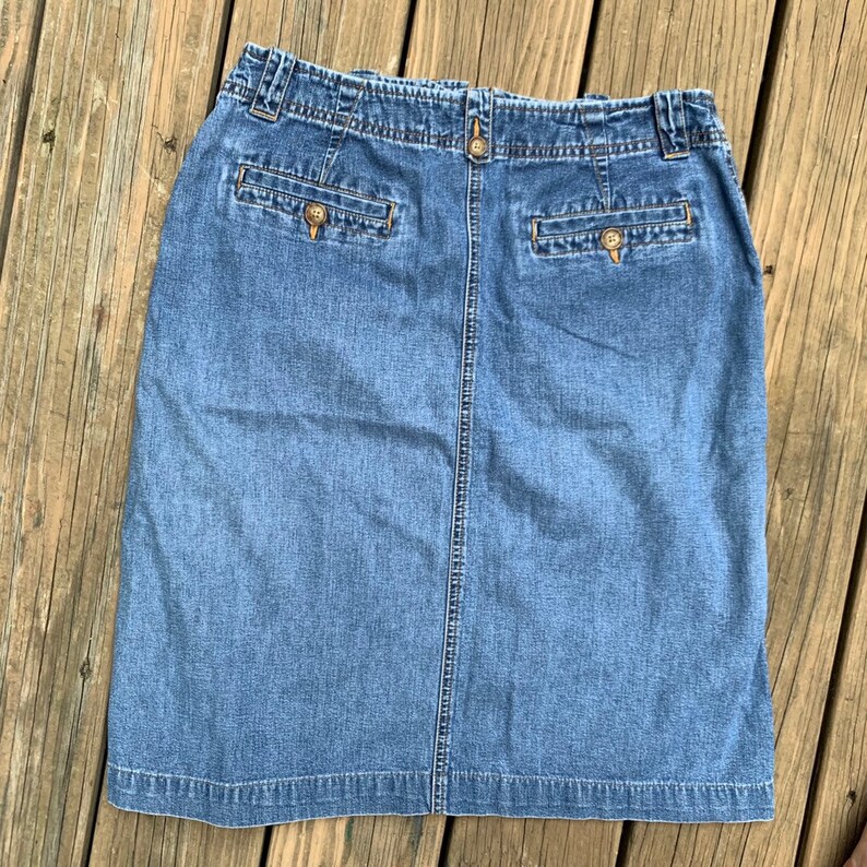 orvis denim skirt