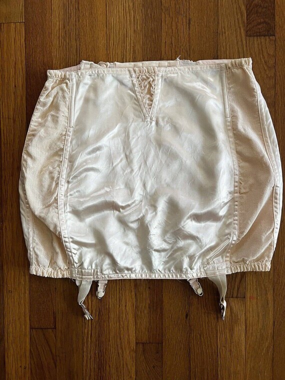 Vintage 1940's Pink Satin Open Girdle With Garters Size 33 - Etsy