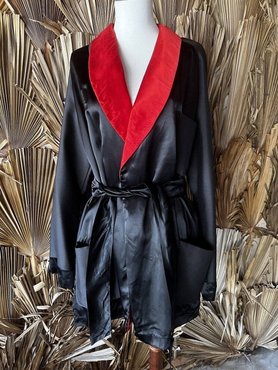 vintage smoking jacket red - Gem