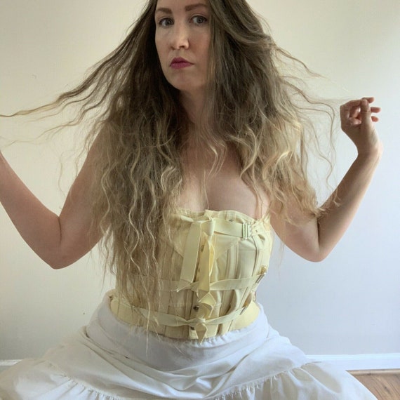 Vintage Camp Corset Fan Corset Asylum Cosplay Pinu