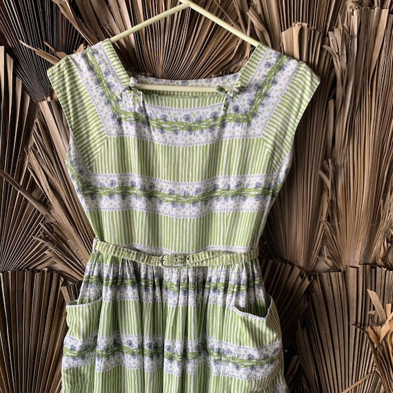 Vintage 1930s House Dress Size Medium 30s Day Dres