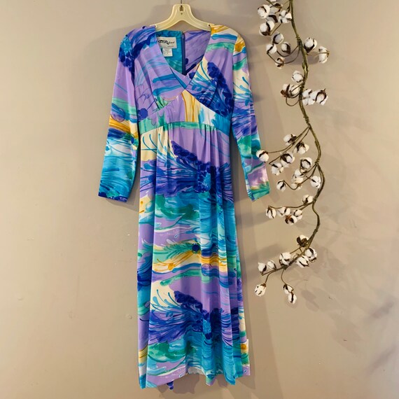 Vintage Tori Richards Maxi Dress Made in Hawaii