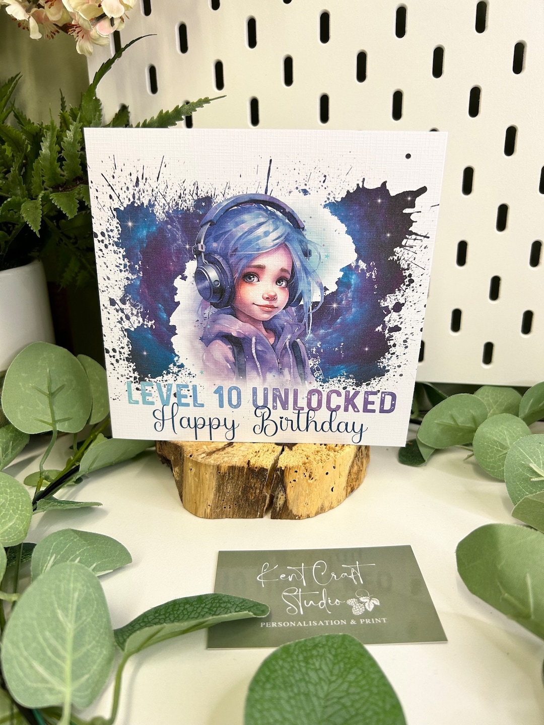 Personalised Gamer Girl Birthday Greetings Card - Etsy