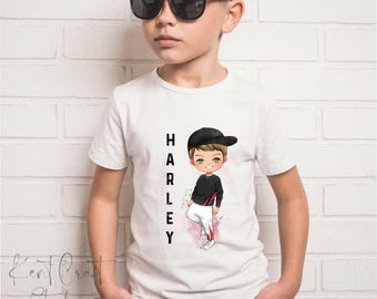 Personalised boys T-shirt, Hip-hop T-shirt, Gift for him, Street clothing gift,