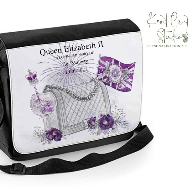 Queen Elizabeth II Messenger Satchel Record Bag - Exclusive - Limited Edition - Gift - In Memory