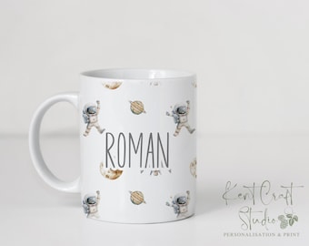 Personalised astronaut mug, Space fanatic gift, Gift for him, Space man mug