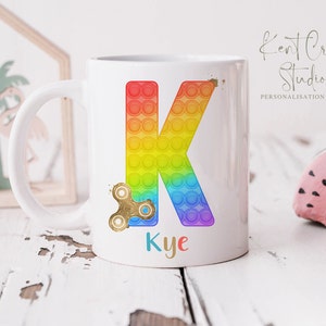 Personalised mug, Fidget toy mug, Gift for her, Gift for him