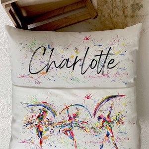 Personalised ballet cushion, Book cushion gift, Ballerina cushion, reading gift, Gift for her